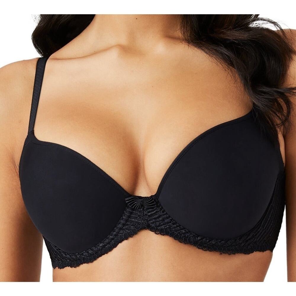Wacoal 36DDD Bra 853117 La Femme Contour T-Shirt Underwire Black Smooth Contour